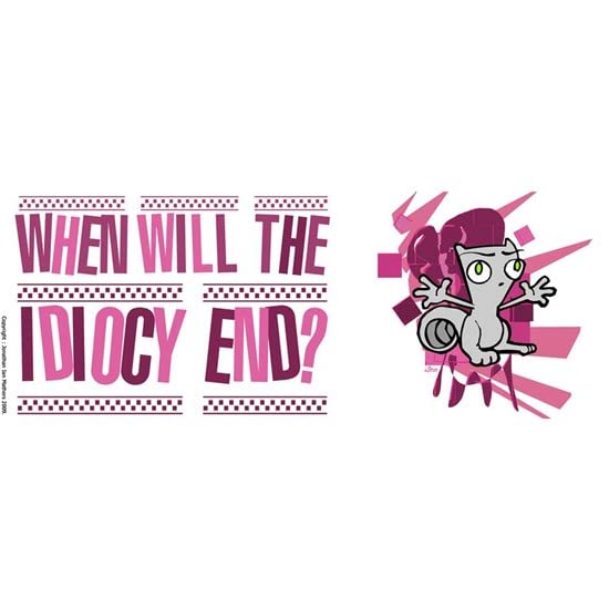 CafePress When Will The Idiocy End? Foamy Mug Ceramic Coffee Mug, Tea Cup 11 oz