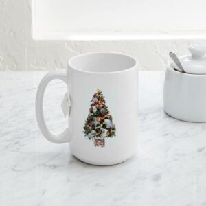 CafePress Merry Maltese Large Mug Ceramic Coffee Mug, Tea Cup 15 oz