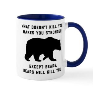 cafepress bears will kill you 15 oz ceramic large mug ceramic coffee mug, tea cup 11 oz