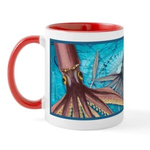 cafepress giant squid mug ceramic coffee mug, tea cup 11 oz