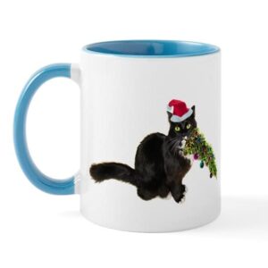 cafepress cat christmas tree mug ceramic coffee mug, tea cup 11 oz