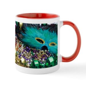 cafepress carnival spirit of mardi gras mugs ceramic coffee mug, tea cup 11 oz