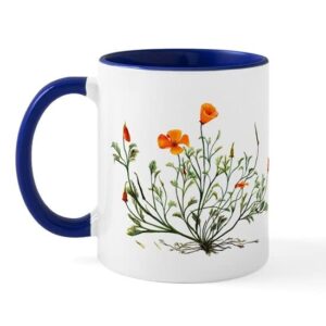 cafepress california poppy mugs ceramic coffee mug, tea cup 11 oz