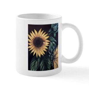 cafepress sunflower life mugs ceramic coffee mug, tea cup 11 oz