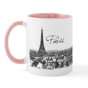 cafepress paris mug (tour eiffel) ceramic coffee mug, tea cup 11 oz