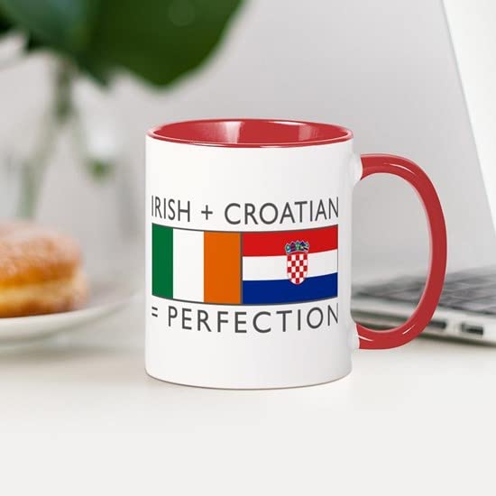 CafePress Irish Croatian Flags Mug Ceramic Coffee Mug, Tea Cup 11 oz