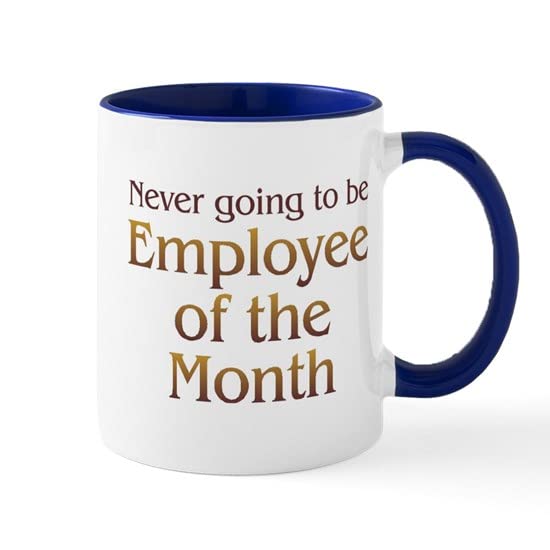 CafePress Employee Of Month Mug Ceramic Coffee Mug, Tea Cup 11 oz