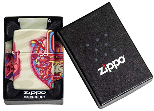 Zippo Trippy Psychedelic Design 540 Color Pocket Lighter