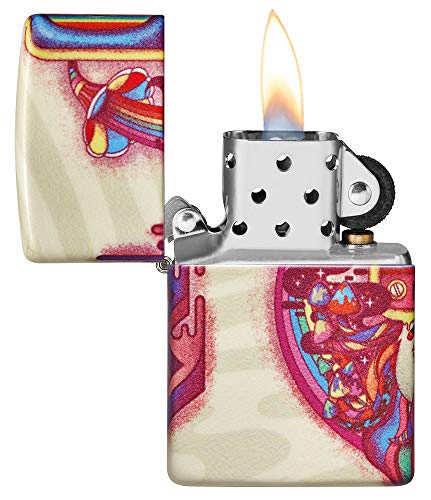 Zippo Trippy Psychedelic Design 540 Color Pocket Lighter