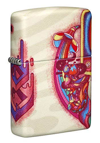 Zippo Trippy Psychedelic Design 540 Color Pocket Lighter