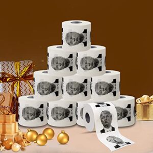 Rulyyo Donald Trump Toilet Paper - Funny Novelty Gag Political Gag Gift Bathroom Tissue, 3 Ply, 300 Sheets, 1 Roll - Hilarious White Elephant Gift Christmas Stocking Stuffer Birthday Gift