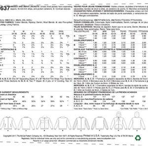 McCall Patterns M7637 XM Misses' and Men's Bomber Jackets Sewing Pattern, Size SML-MED-LRG (7637)