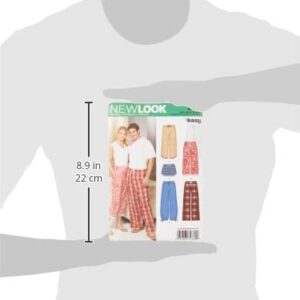 Simplicity U06859A New Look Sewing Misses' and Mens' Pajama Pants and Shorts Sewing Pattern Kit, Code 6859, Sizes XS-XL