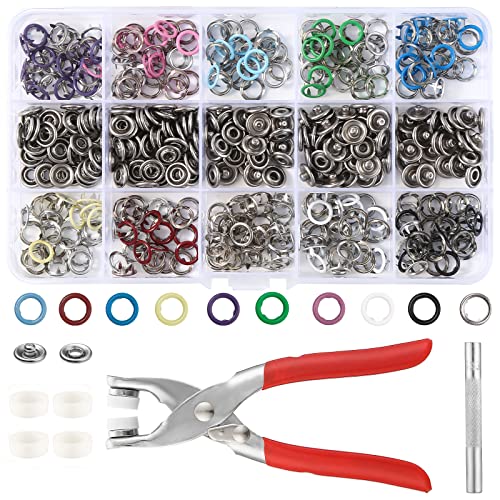 Metal Snap Button Fasteners Kit DIY Crafting Tool with Pliers Press Tool Kit for Clothing Sewing