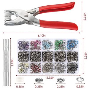 Metal Snap Button Fasteners Kit DIY Crafting Tool with Pliers Press Tool Kit for Clothing Sewing