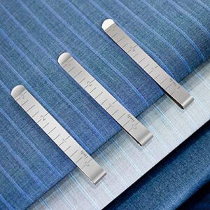 Sewing Clips Pack of 15 Stainless Steel Hemming Clips 3 Inches Measurement Ruler Quilting Supplies for Fabric Clips, Pinning and Marking Accessories