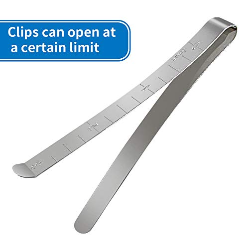 Sewing Clips Pack of 15 Stainless Steel Hemming Clips 3 Inches Measurement Ruler Quilting Supplies for Fabric Clips, Pinning and Marking Accessories