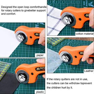 medoga 104Pcs Rotary Cutters, Rotary Cutter Set with Cutting Mat, Patchwork Ruler, Carving Knife, Rotary Cutter Kit for Sewing and Quilting