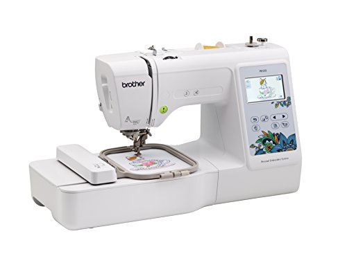 Brother PE535 Embroidery Machine, 80 Built-in Designs, 4" x 4" Hoop Area, Large 3.2" LCD Touchscreen, USB Port, 9 Font Styles