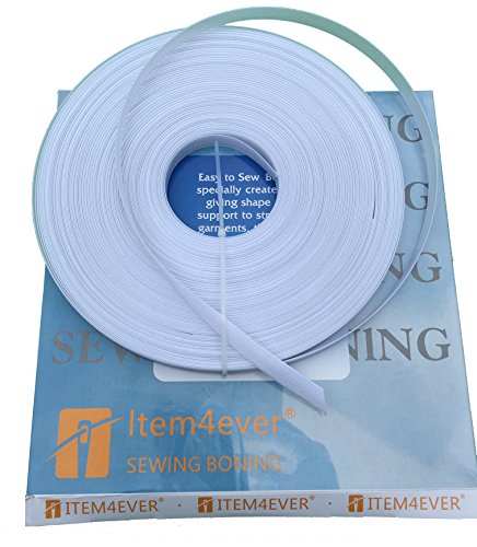 50 Yard 1/2" White Rigilene Poly Polyester Boning for Nursing Cove Cap Brass Corsets