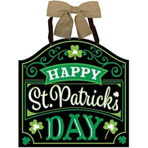 amscan st. patrick’s day irish sign party supplies, 12 x 11 3/4 inches, green and black