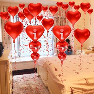 20 + 2 i love you balloons – helium supported – love balloons – valentines day decorations and gift idea for him or her, wedding birthday decorations | valentine balloons ,ribbon & straw included