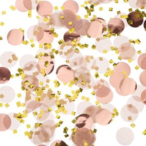 round tissue paper table confetti dots for wedding birthday party decoration, 1.76 oz (rose gold confetti, 2.5 cm)