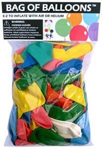 bag of balloons – 72 ct. assorted color latex balloons