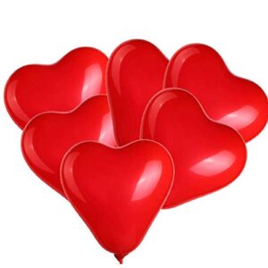 binaryabc red heart shaped latex balloons,valentine’s day engagement wedding party decorations,10inch,50pcs(red)