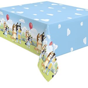 unique bluey rectangular plastic table cover 54″ x 84″ – bluey birthday party supplies and decorations