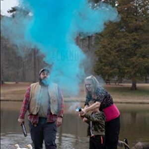 Legend & Co, Baby Gender Reveal Powder Cannons | Air Powered | Included Feature: Small Color Check Window to View Contents (2 Pink & 2 Blue Powder)