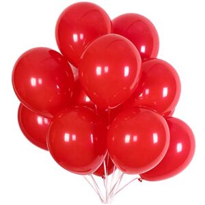 kadbaner red balloons,12-inch latex balloons 50 pcs, wedding, birthday party, baby shower, christmas party decorations