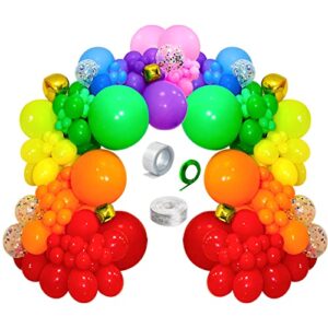 162 pcs rainbow garland balloon kit mixed size 18 12 5 inch rainbow arch balloon kit for birthday baby shower wedding.
