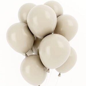 white sand balloons 12 inch 50 pcs baby shower party balloons happy birthday decoration balloons off white helium balloons