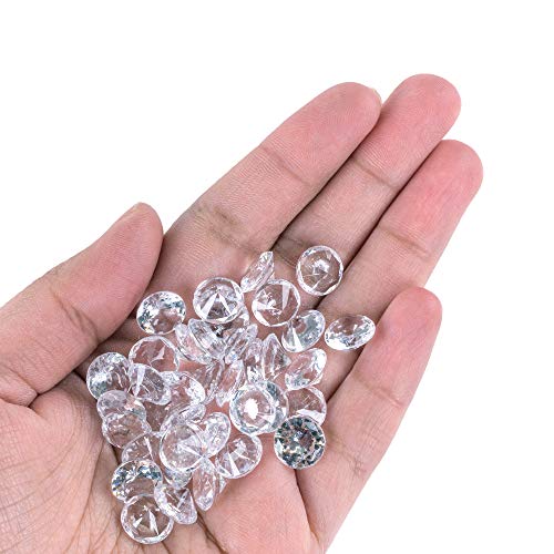 Diamond Table Confetti Party Toy Decorations for Weddings, Bridal Shower, Birthdays, Graduations, Home, and more. 800 COUNT, 4 Carat/8mm Jewels
