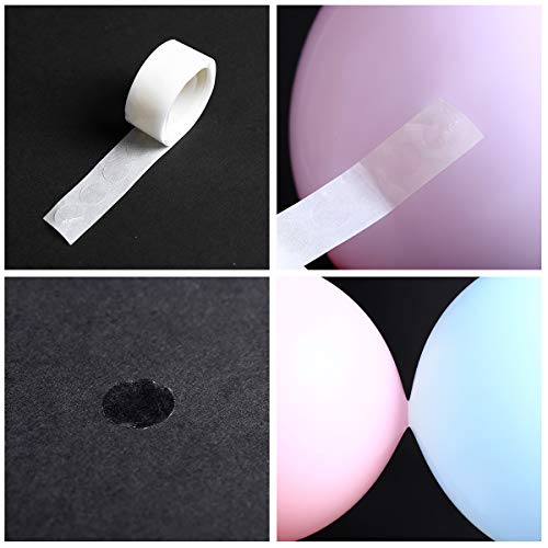 Balloon Arch Kit Balloon Decorating Strip Kit for Garland, 2 Rolls Balloon Tape Strips with 2 Rolls Balloon Glue Point Dots Stickers for Party Wedding Birthday Decorations