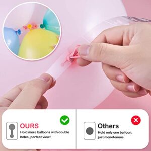 Balloon Arch Kit Balloon Decorating Strip Kit for Garland, 2 Rolls Balloon Tape Strips with 2 Rolls Balloon Glue Point Dots Stickers for Party Wedding Birthday Decorations