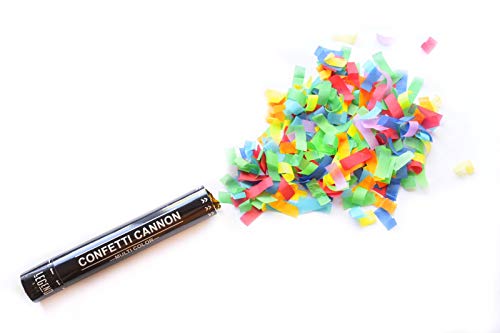 Legend & Co. 12 Inch Confetti Cannons Multicolor, (5 Pack) Biodegradable and Air Powered | Launches 20-25ft | Celebrations, New Year's Eve, Birthdays and Weddings