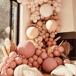 Woaipati Balloon Arch Garland Kit,Double-Stuffed Blush Nude Apricot Party Balloons Decoration Set for Retro Boho Wedding Baby Shower Bridal Engagement Anniversary Graduation Birthday Decorations