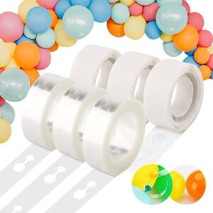 balloon arch strip kit, balloon glue point dots stickers, balloon christmas decorations strip kit, 50 ft balloon tape strips double hole, 300 dot glue, for party birthday baby shower