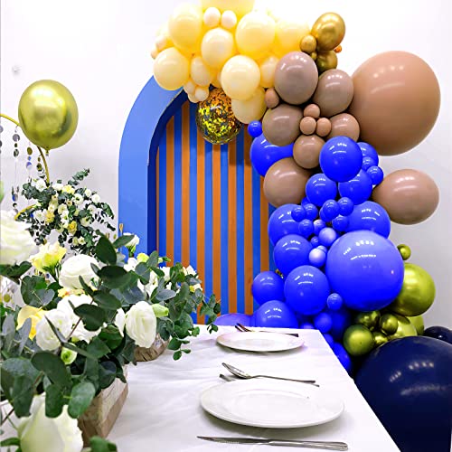 Royal Blue Balloons 12 inch, 100 Pack Royal Blue Latex Balloons Helium Quality for Graduation Birthday Baby Shower Wedding Halloween Party Decorations (with Blue Ribbon)