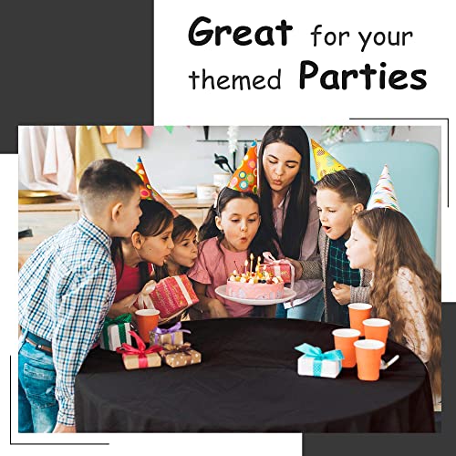 14 Pack Premium Black Plastic Tablecloth - 54 x 108 in. Disposable Rectangle Plastic Table Cloth - Decorative Rectangle Table Cover Smooth Tablecloth - Disposable Table Cloths For Parties, Weddings