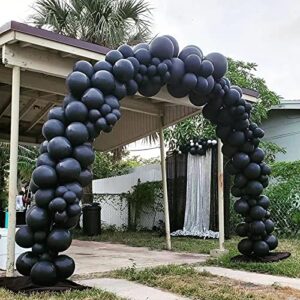 NISOCY Black Latex Balloon Arch Kit, 102PCS 18In 12In 10In 5In Arch Garland For Festival Picnic, Engagement, Wedding, Birthday Party, Black Theme Anniversary Celebration Decoration With 33FT Ribbon