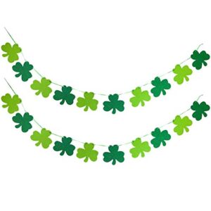 st. patrick’s day decorations felt shamrock clover garland banner for st.patrick’s day lucky shamrock banner garland for irish party supplies decor