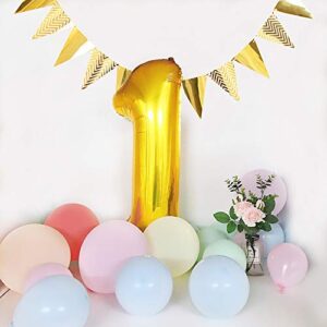 40 Inch Gold Large Numbers Balloons0-9,Number 3 Digit Helium Balloons,Foil Mylar Big Number Balloons for Birthday Party Supplies Decorations