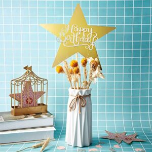 Gold Star Cutouts Double Printed Paper Stars Decoration for Wedding Party Supplies, 11 Inches (24 Pieces)