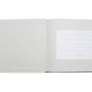 Pearhead Baby Shower Guest Book, Gender Neutral, Classic Neutral Guest Book for Weddings and Events, 100 Blank Pages, Ivory Linen with Gold Print