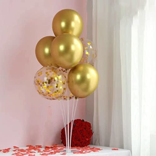 Balloon Stand, Gold Balloon Centerpieces for Tables, Graduation Party Decorations Baby Shower Engagement 1st 2nd 16th 18th 21th 30th 40th 50th 60th 70th 80th 90th 100th Birthday Decorations, Set of 2