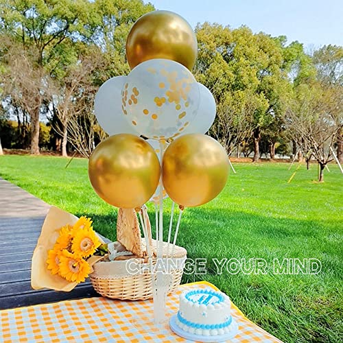 Balloon Stand, Gold Balloon Centerpieces for Tables, Graduation Party Decorations Baby Shower Engagement 1st 2nd 16th 18th 21th 30th 40th 50th 60th 70th 80th 90th 100th Birthday Decorations, Set of 2