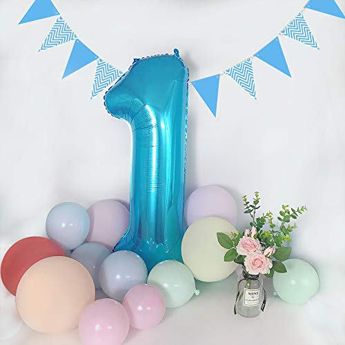 40 Inch Blue Large Numbers Balloon 0-9(Zero-Nine) Birthday Party Decorations,Foil Mylar Big Number Balloon Digital 3 for Birthday Party,Wedding, Bridal Shower Engagement Photo Shoot, Anniversary